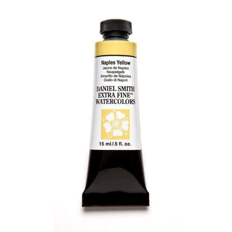 DANIEL SMITH 284600058 Extra Fine Watercolor 15ml Paint Tube, Naples Yellow, 0.5 Fl Oz (Pack of 1) - Image 1